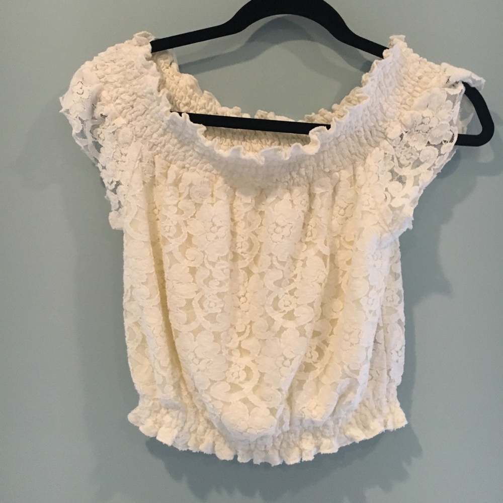 Very cute off the shoulder lace top
